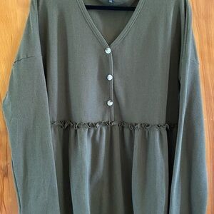 Olive Green Women's Top